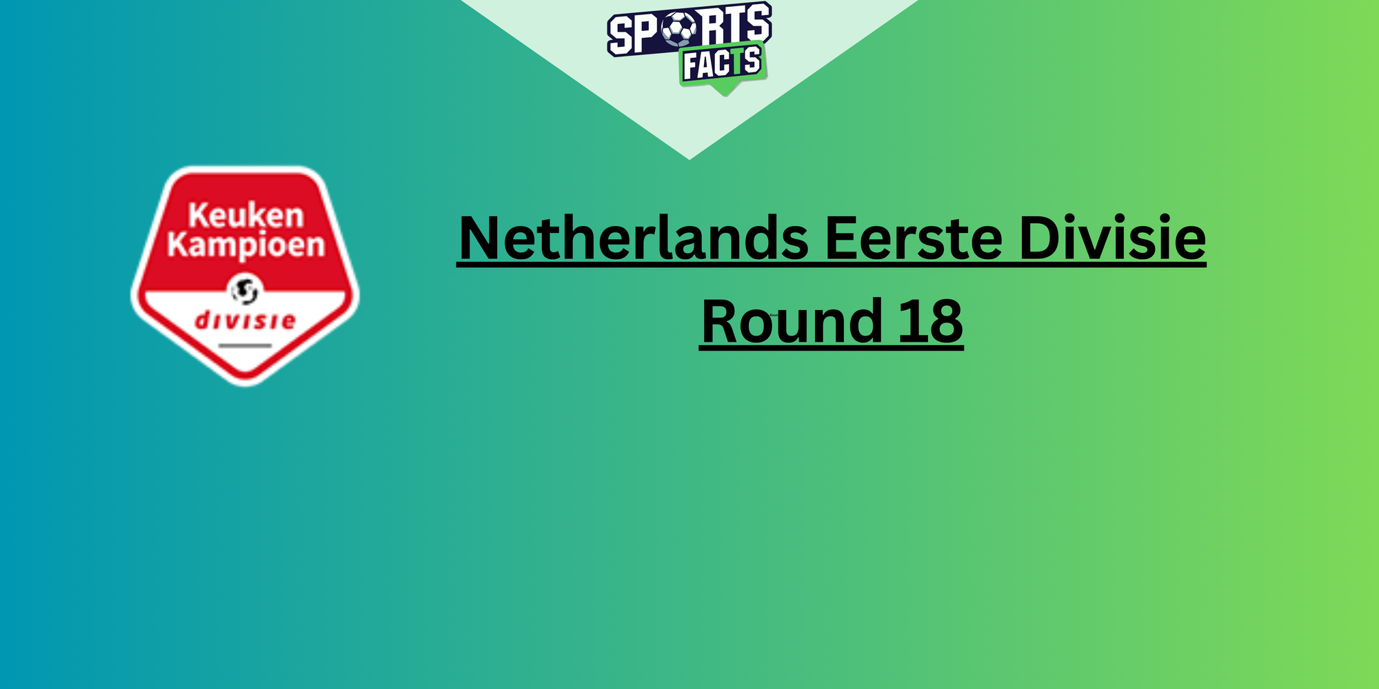 Eerste Divisie – Round 18