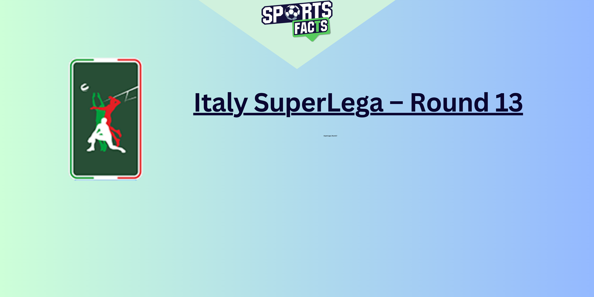 Italy SuperLega – Round 13